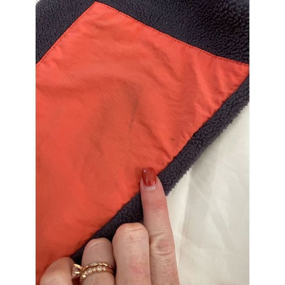 The North Face Women’s Denali Greystone Blue & Miami Orange Jacket Small - Picture 5 of 9